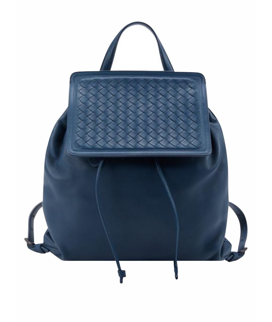 BOTTEGA VENETA Синий кожаный рюкзак, фото 1