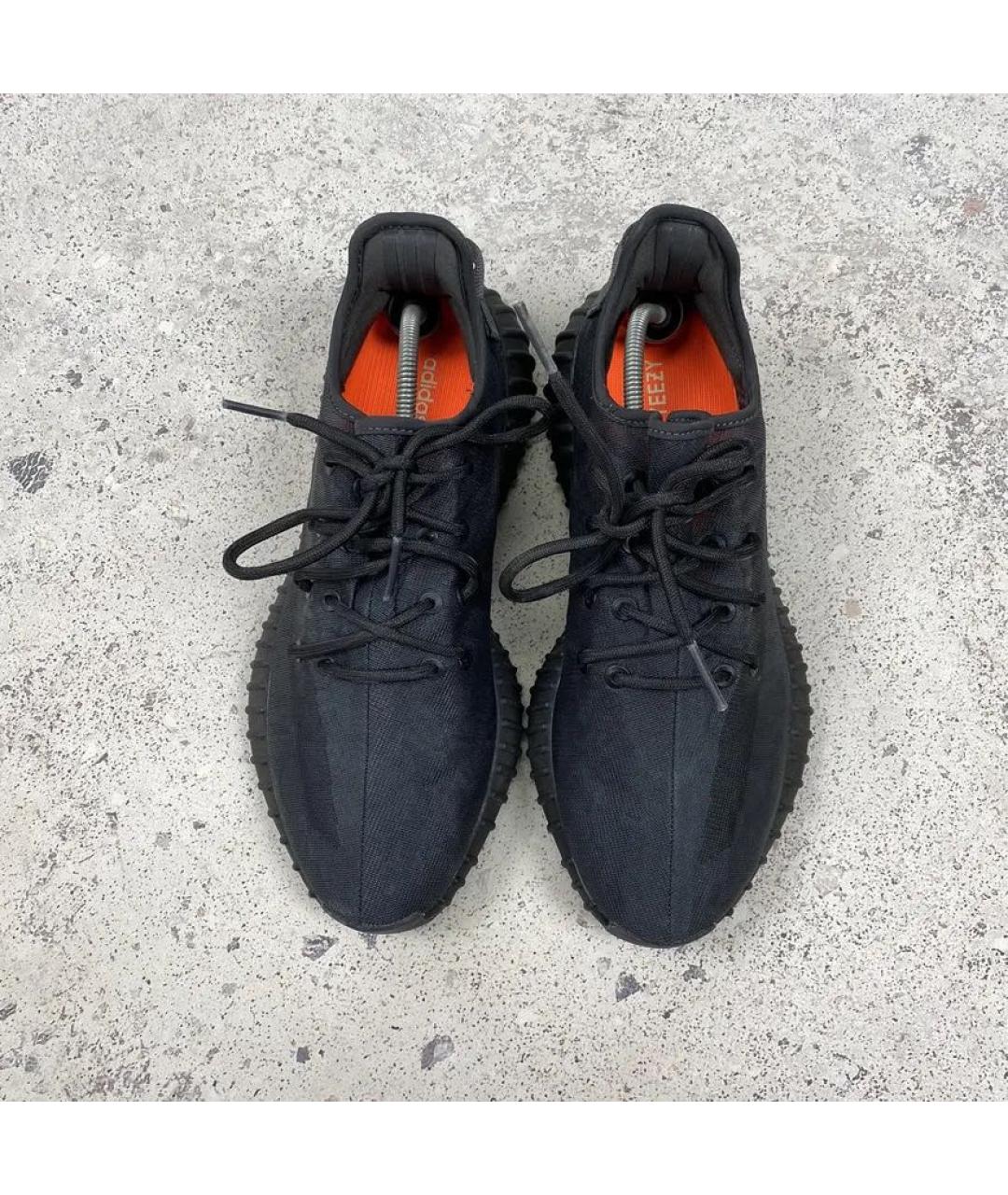 ADIDAS YEEZY Черные текстильные низкие кроссовки / кеды, фото 3