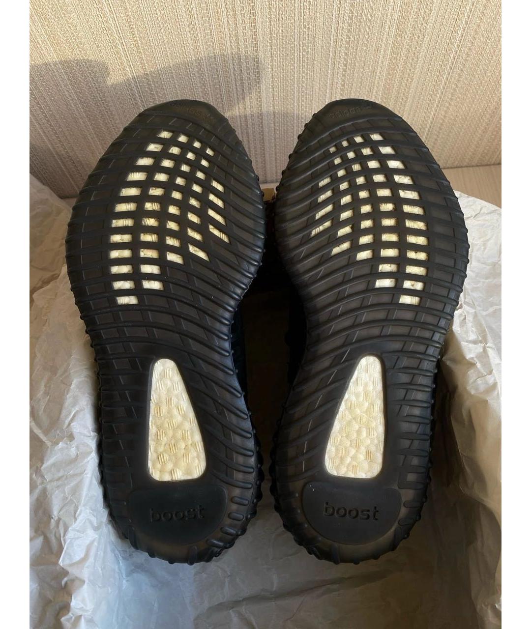 ADIDAS YEEZY Черные текстильные низкие кроссовки / кеды, фото 5