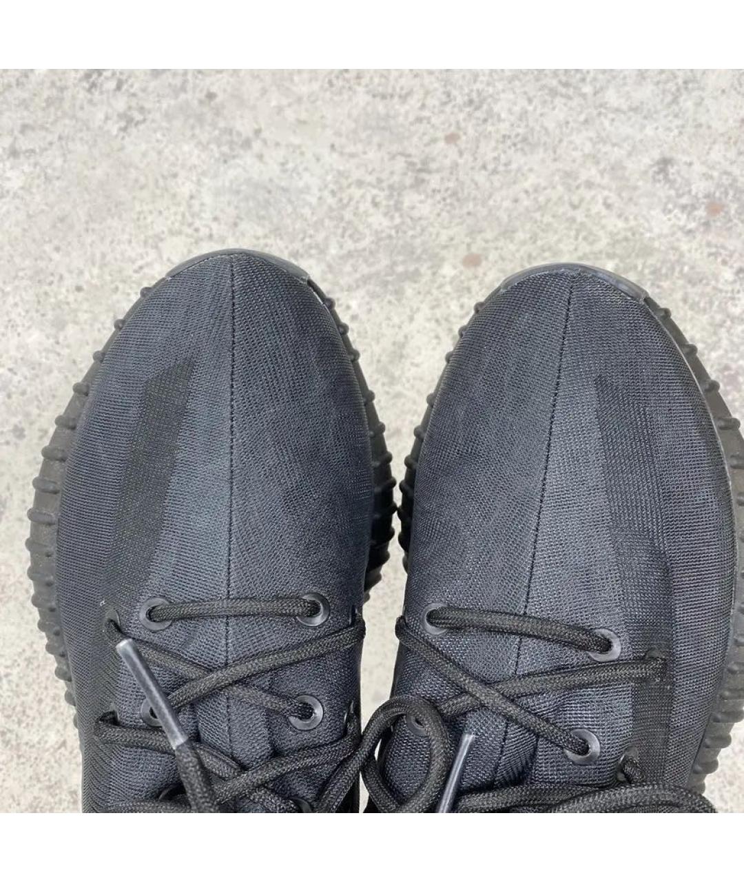 ADIDAS YEEZY Черные текстильные низкие кроссовки / кеды, фото 4