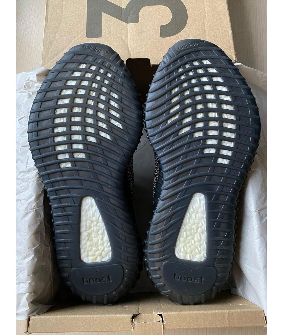 ADIDAS YEEZY Черные текстильные низкие кроссовки / кеды, фото 5