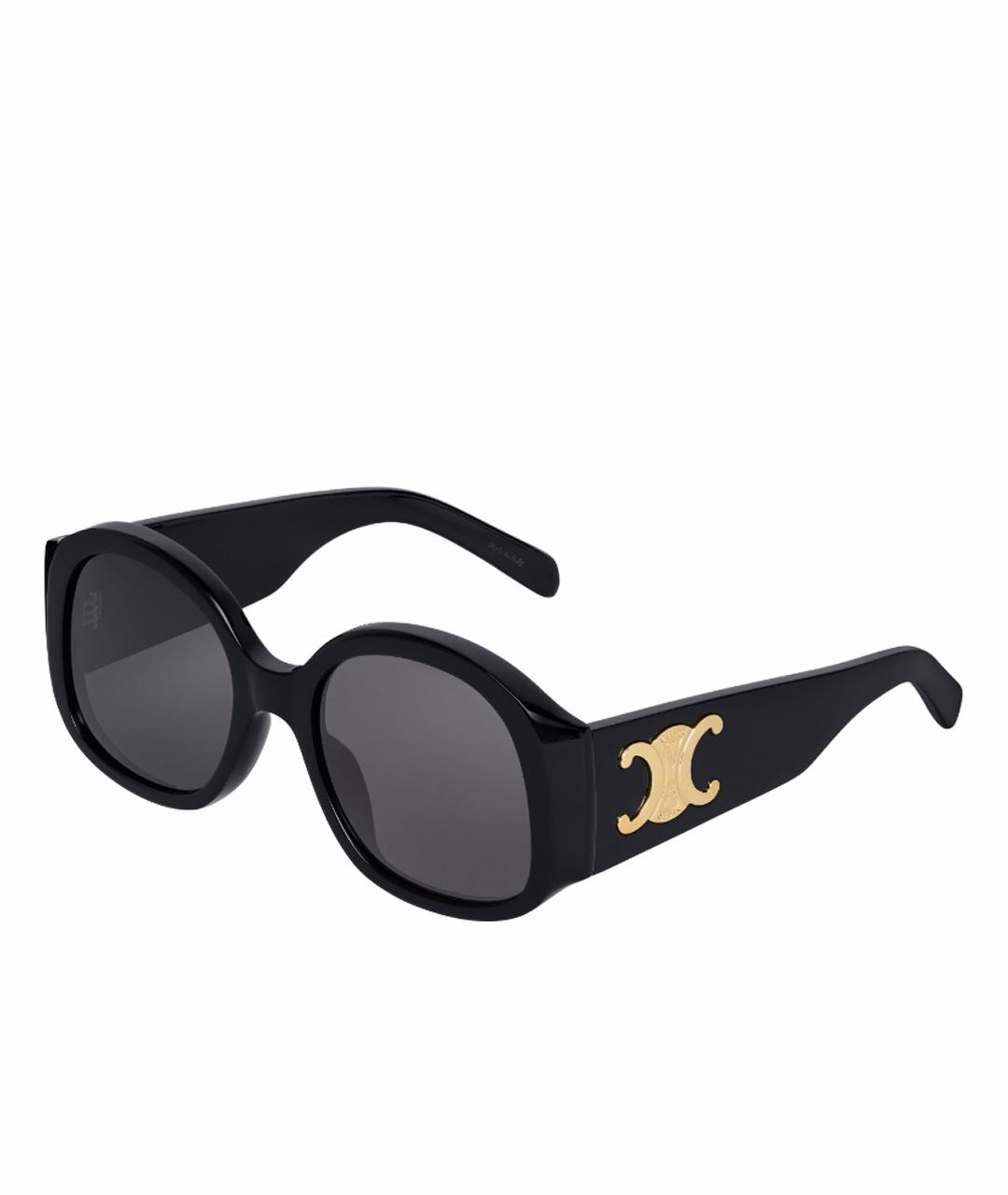 CELINE Черные пластиковые солнцезащитные очки, фото 1