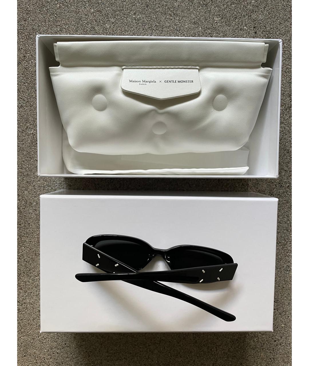 MAISON MARGIELA Черные пластиковые солнцезащитные очки, фото 4