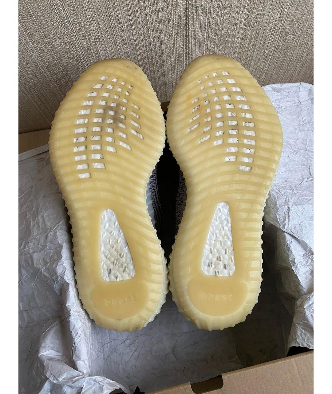 ADIDAS YEEZY Коралловые текстильные низкие кроссовки / кеды, фото 4