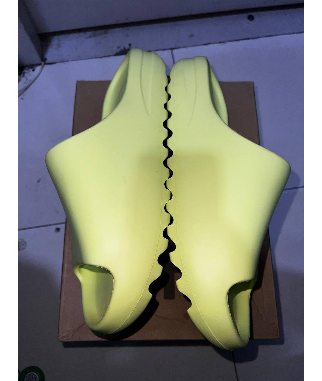 ADIDAS YEEZY Желтые резиновые шлепанцы, фото 3