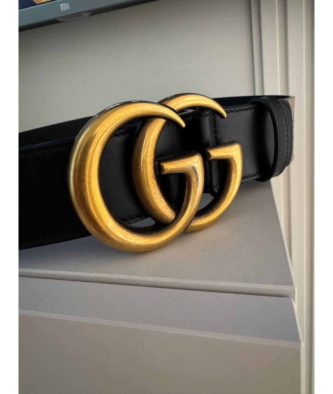 GUCCI Черный кожаный ремень, фото 5
