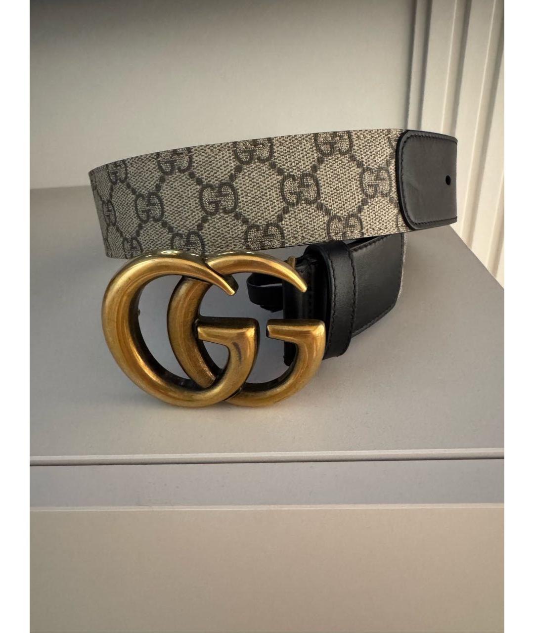 GUCCI Черный кожаный ремень, фото 4