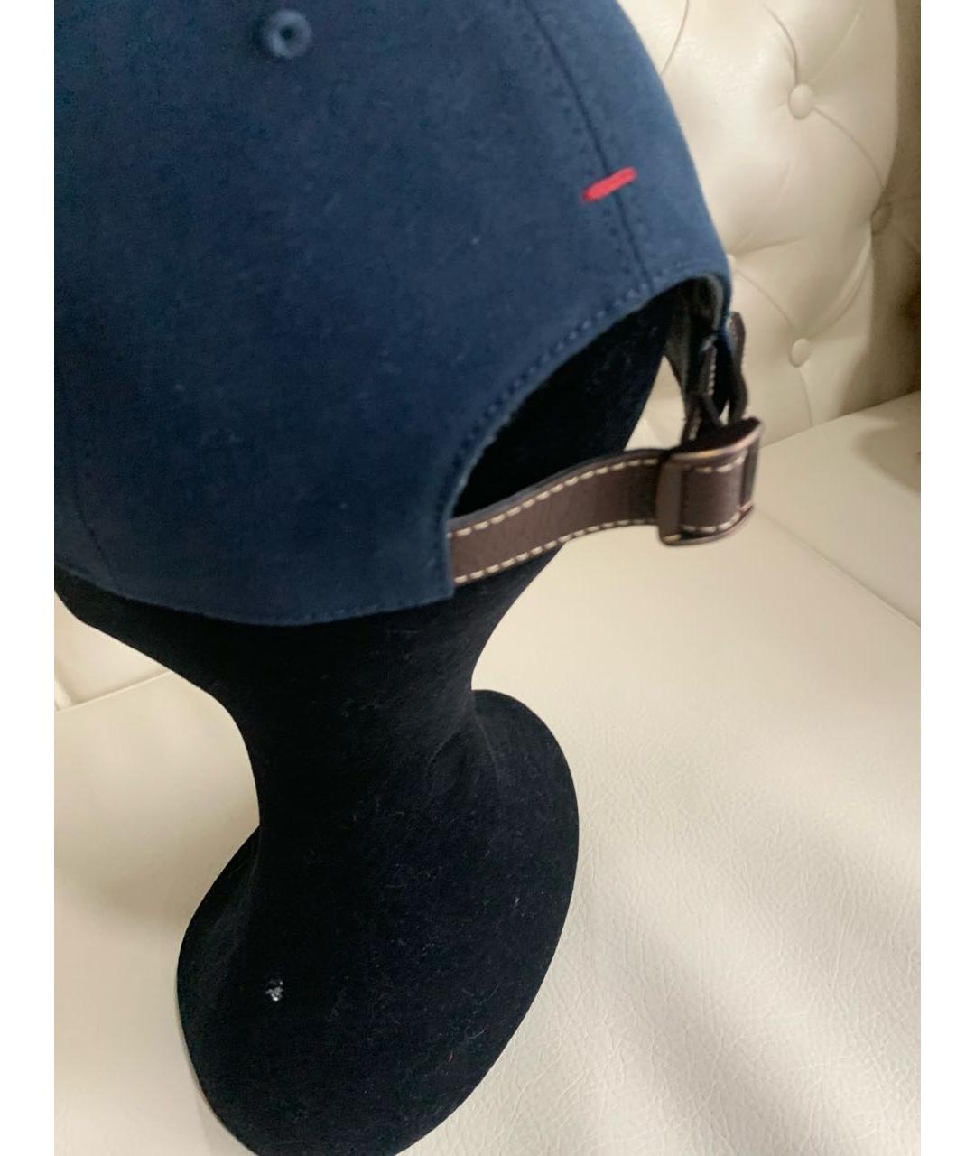 BRUNELLO CUCINELLI Темно-синяя хлопковая кепка, фото 5