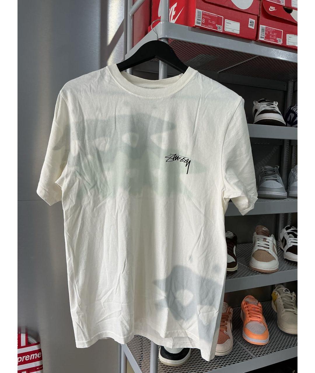 STUSSY Белая хлопковая футболка, фото 3