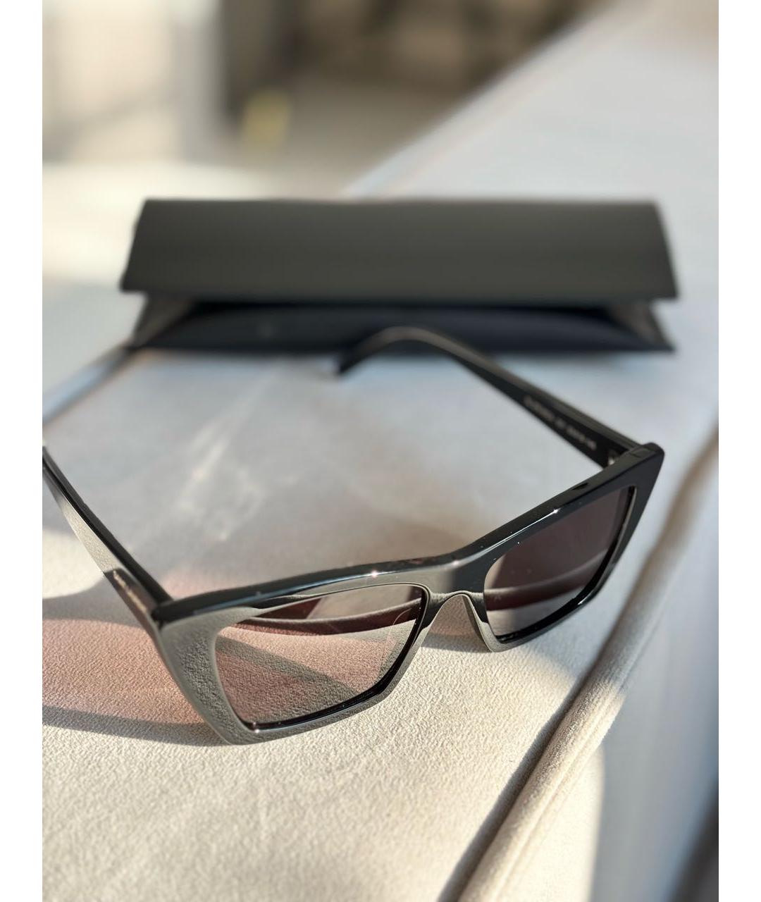 SAINT LAURENT Черные пластиковые солнцезащитные очки, фото 3