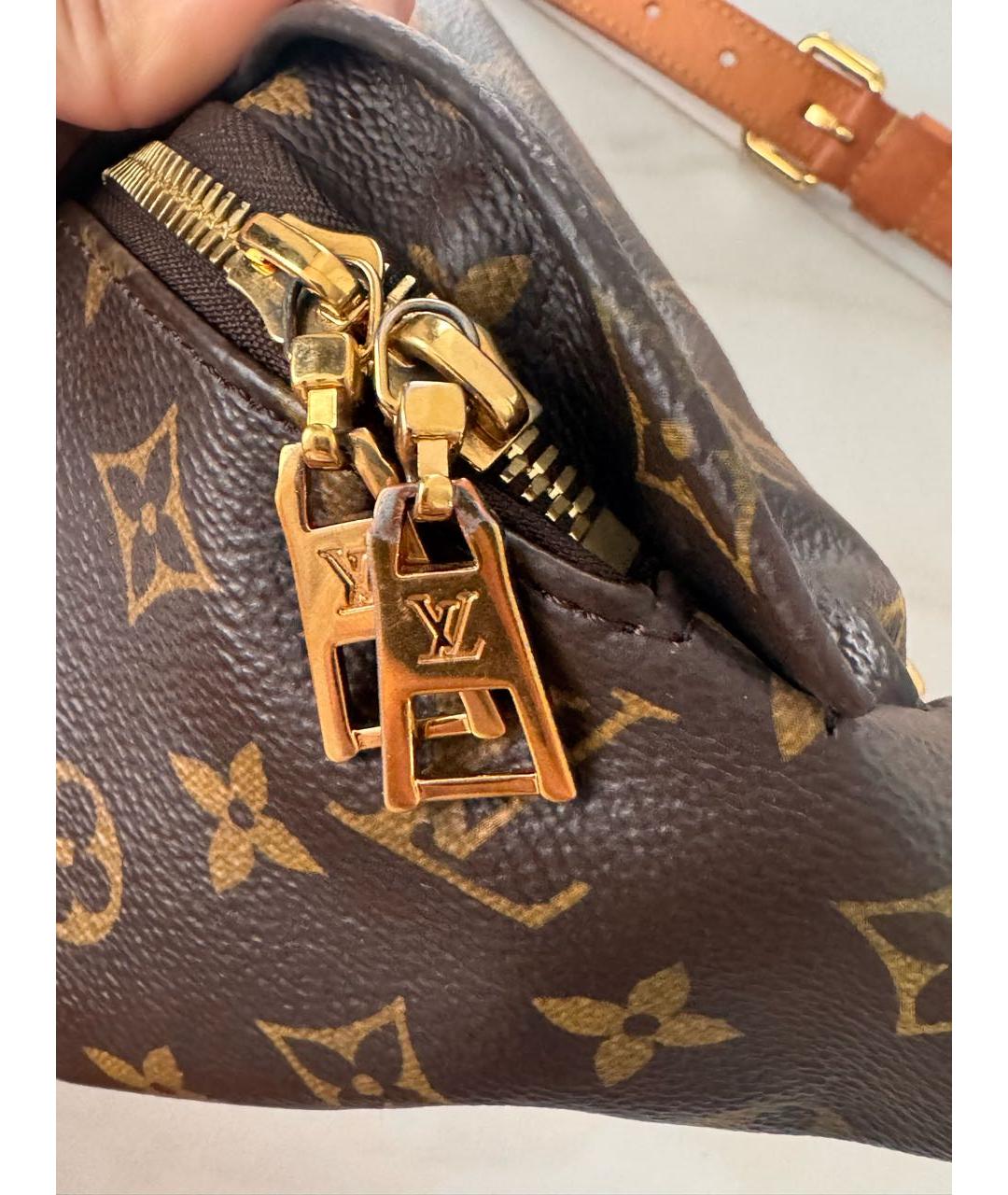 LOUIS VUITTON Коричневая поясная сумка, фото 3