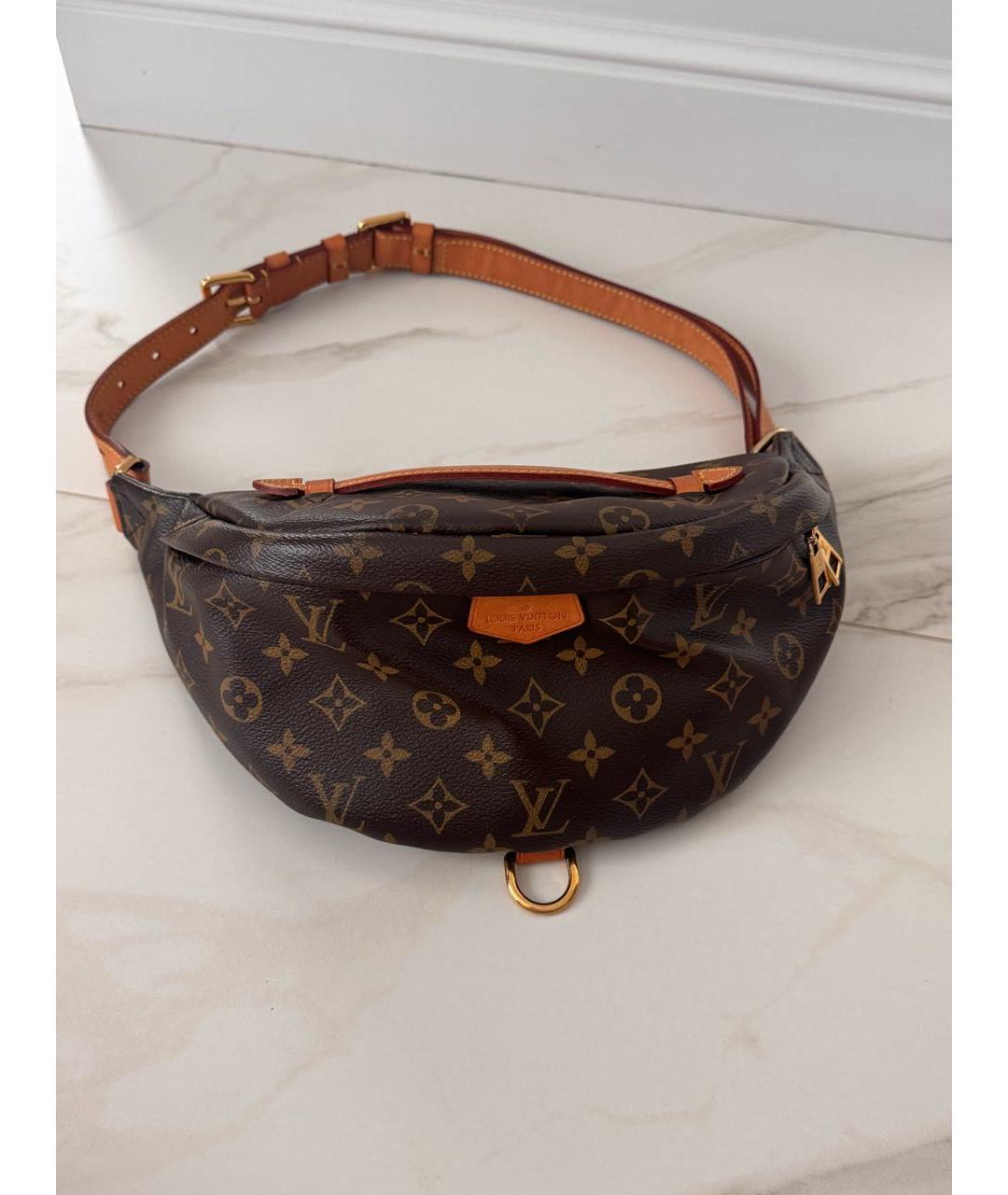 LOUIS VUITTON Коричневая поясная сумка, фото 7