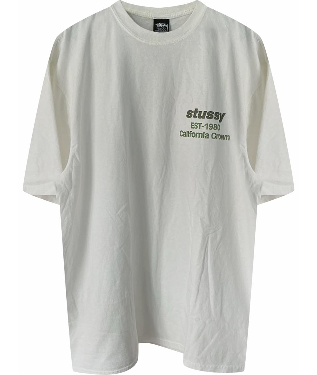 STUSSY Белая хлопковая футболка, фото 1