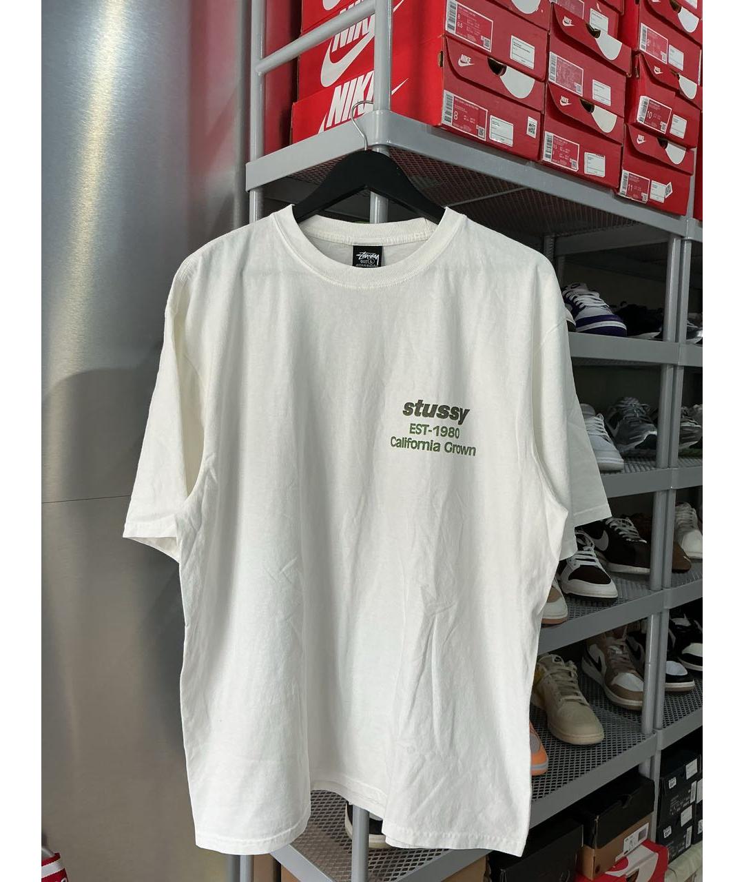 STUSSY Белая хлопковая футболка, фото 3
