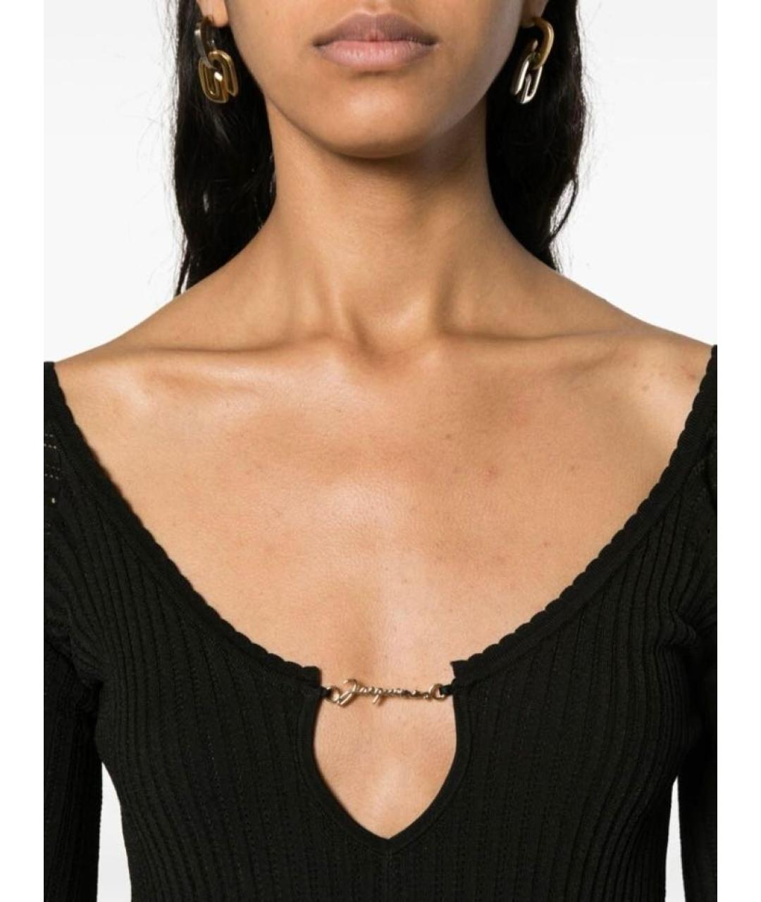 JACQUEMUS Черное вискозное повседневное платье, фото 8