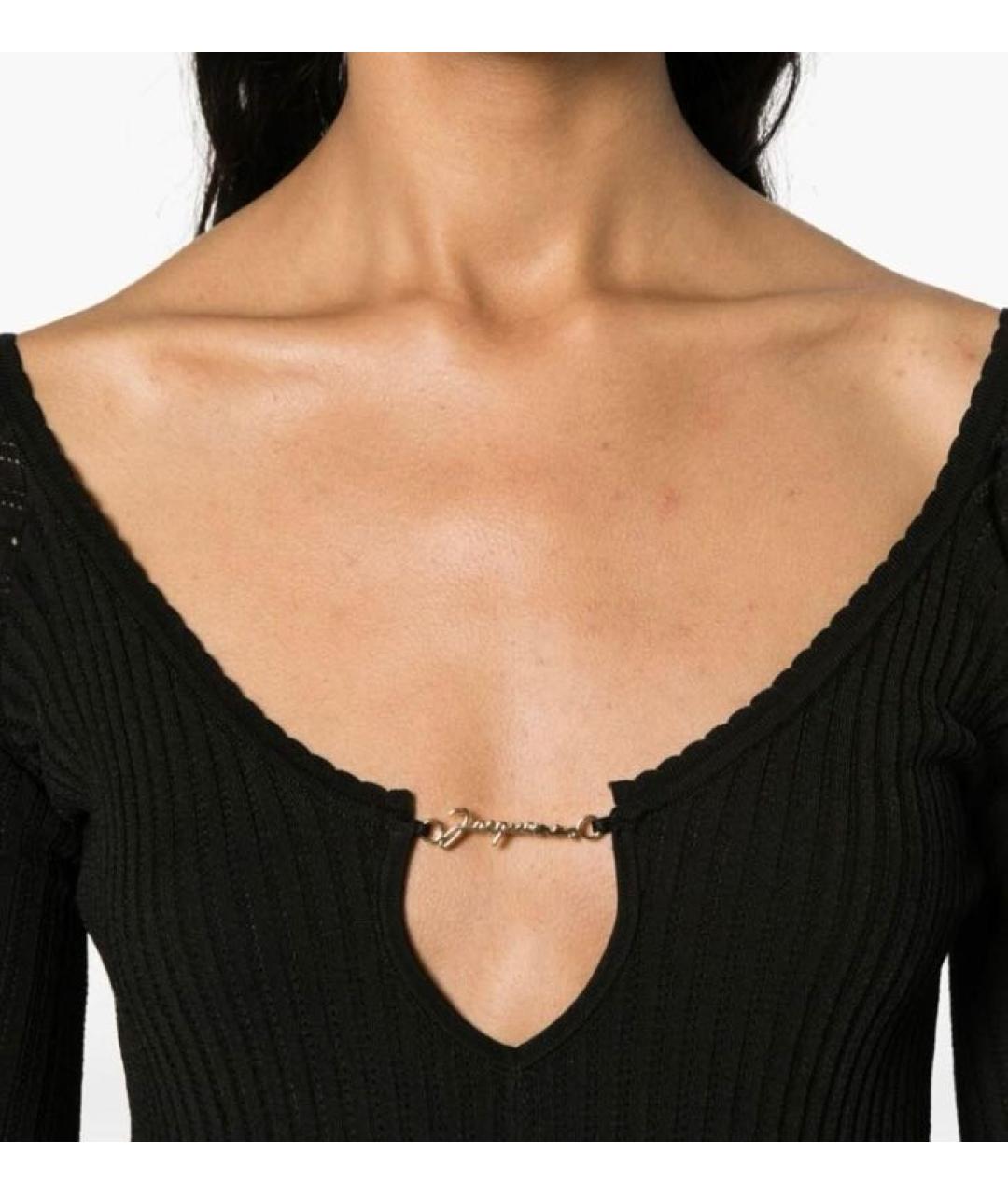 JACQUEMUS Черное вискозное повседневное платье, фото 3
