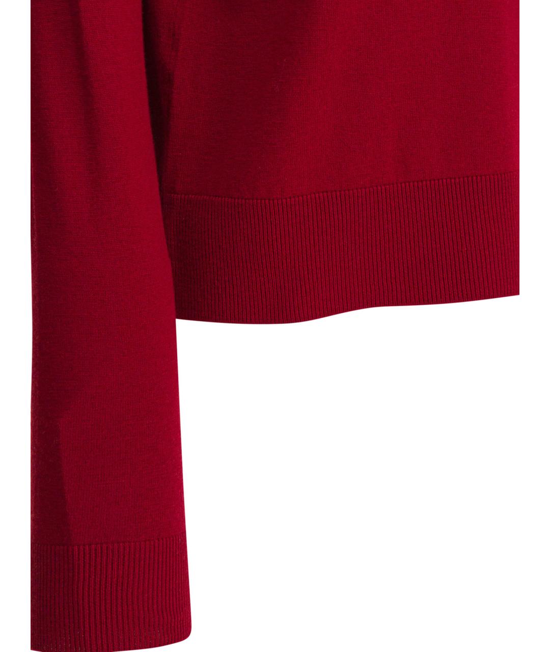 'S MAX MARA Красный шерстяной джемпер / свитер, фото 4