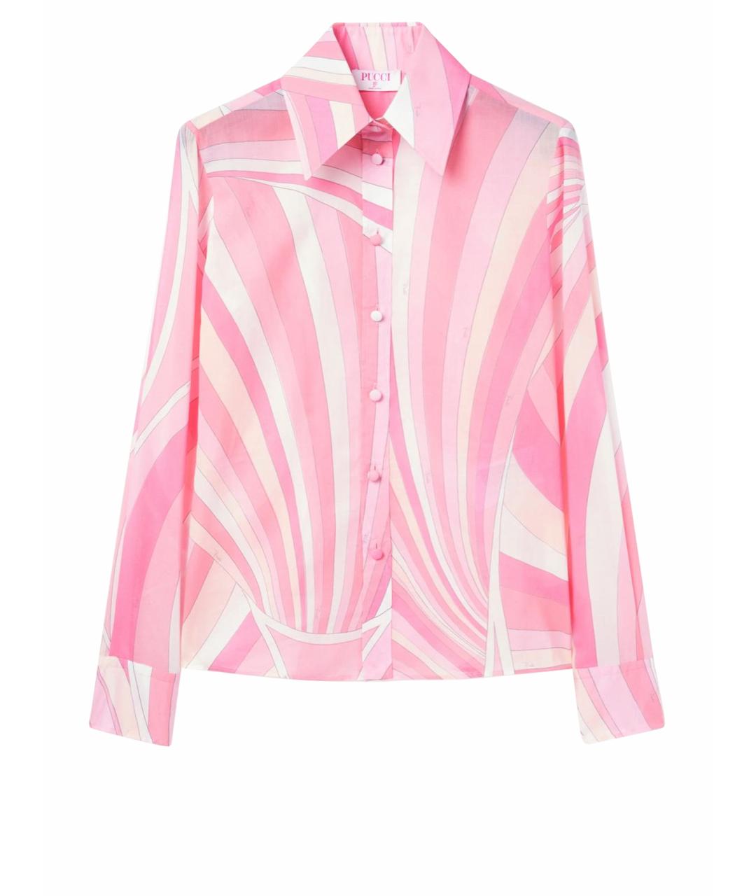 EMILIO PUCCI Розовая хлопковая рубашка, фото 1