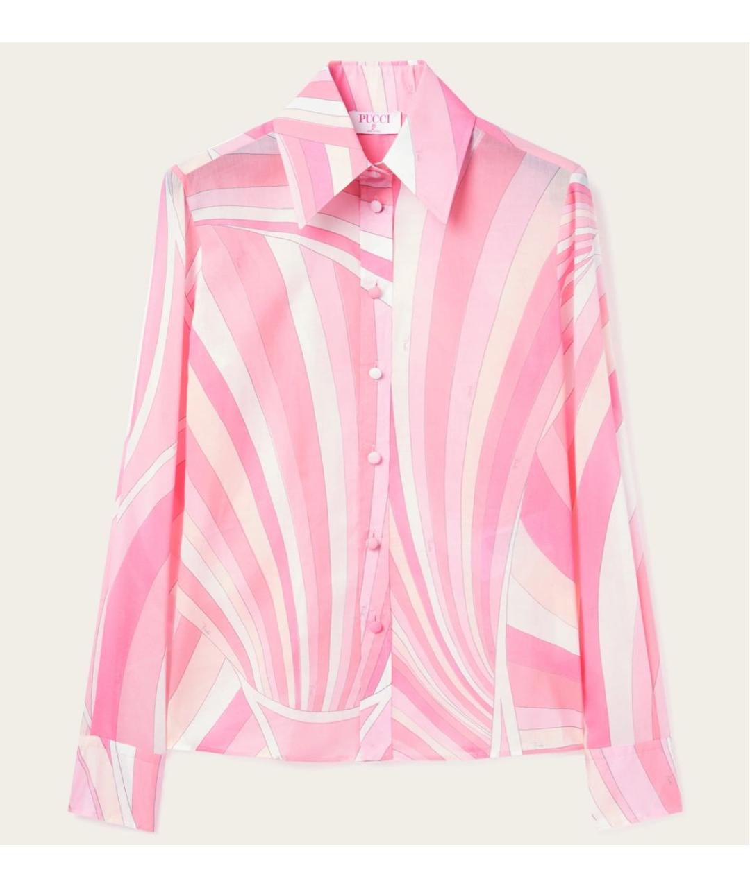 EMILIO PUCCI Розовая хлопковая рубашка, фото 6