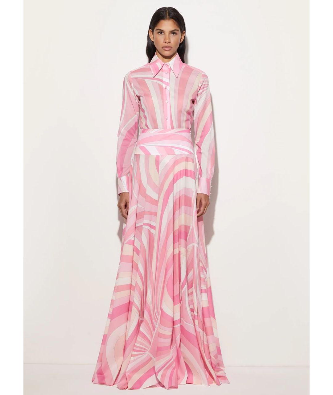 EMILIO PUCCI Розовая хлопковая рубашка, фото 2