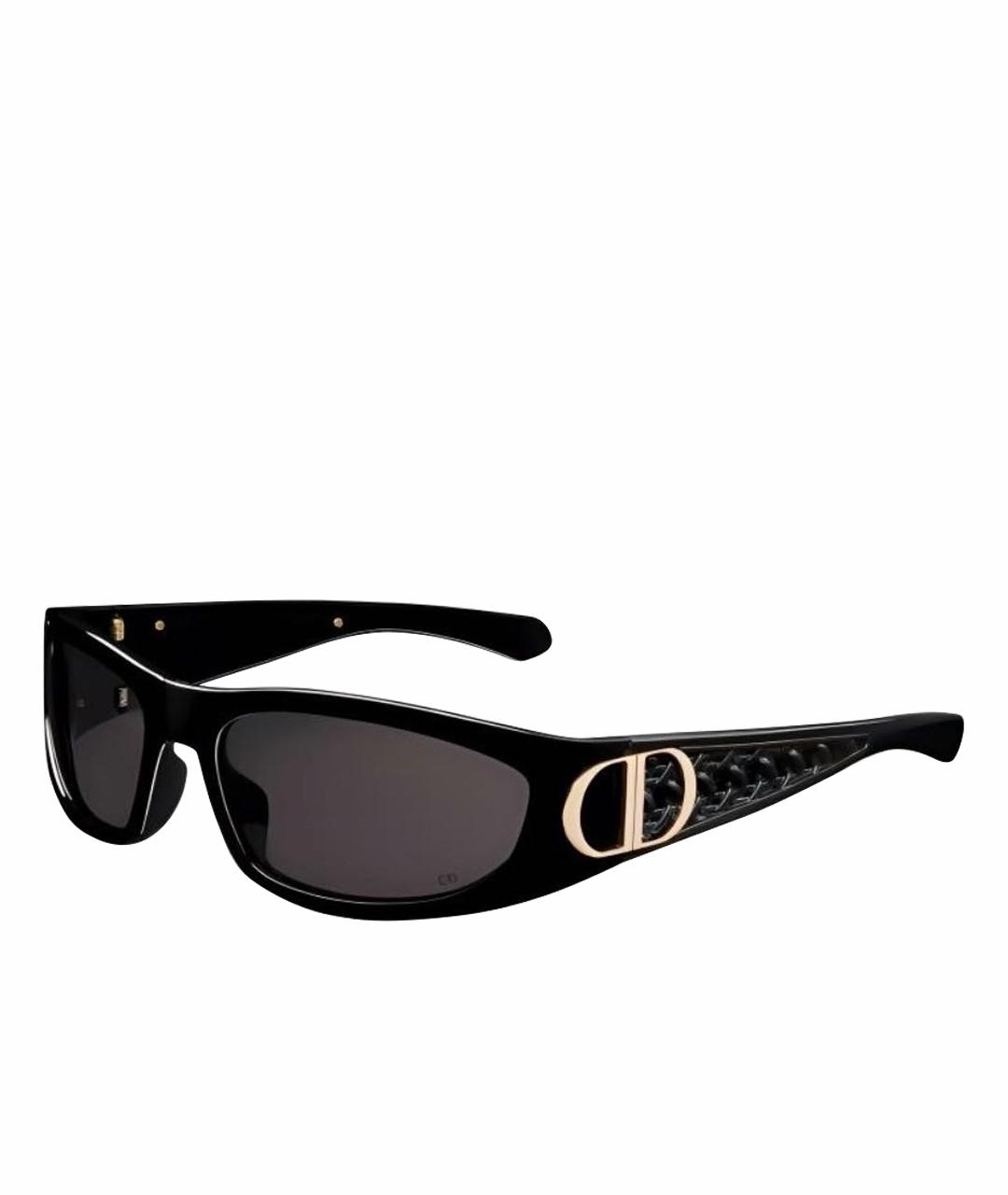 CHRISTIAN DIOR Черные пластиковые солнцезащитные очки, фото 1