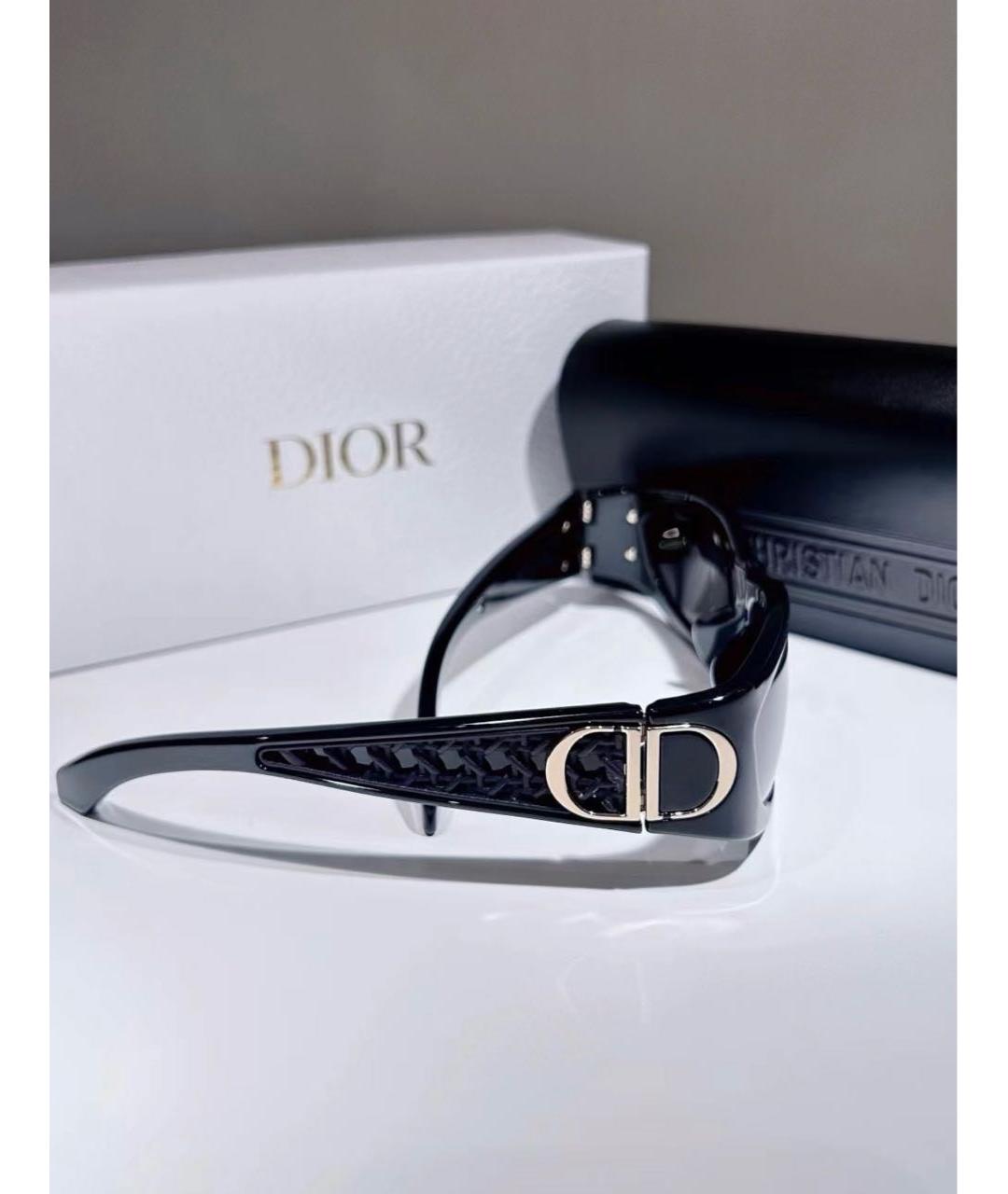 CHRISTIAN DIOR Черные пластиковые солнцезащитные очки, фото 2