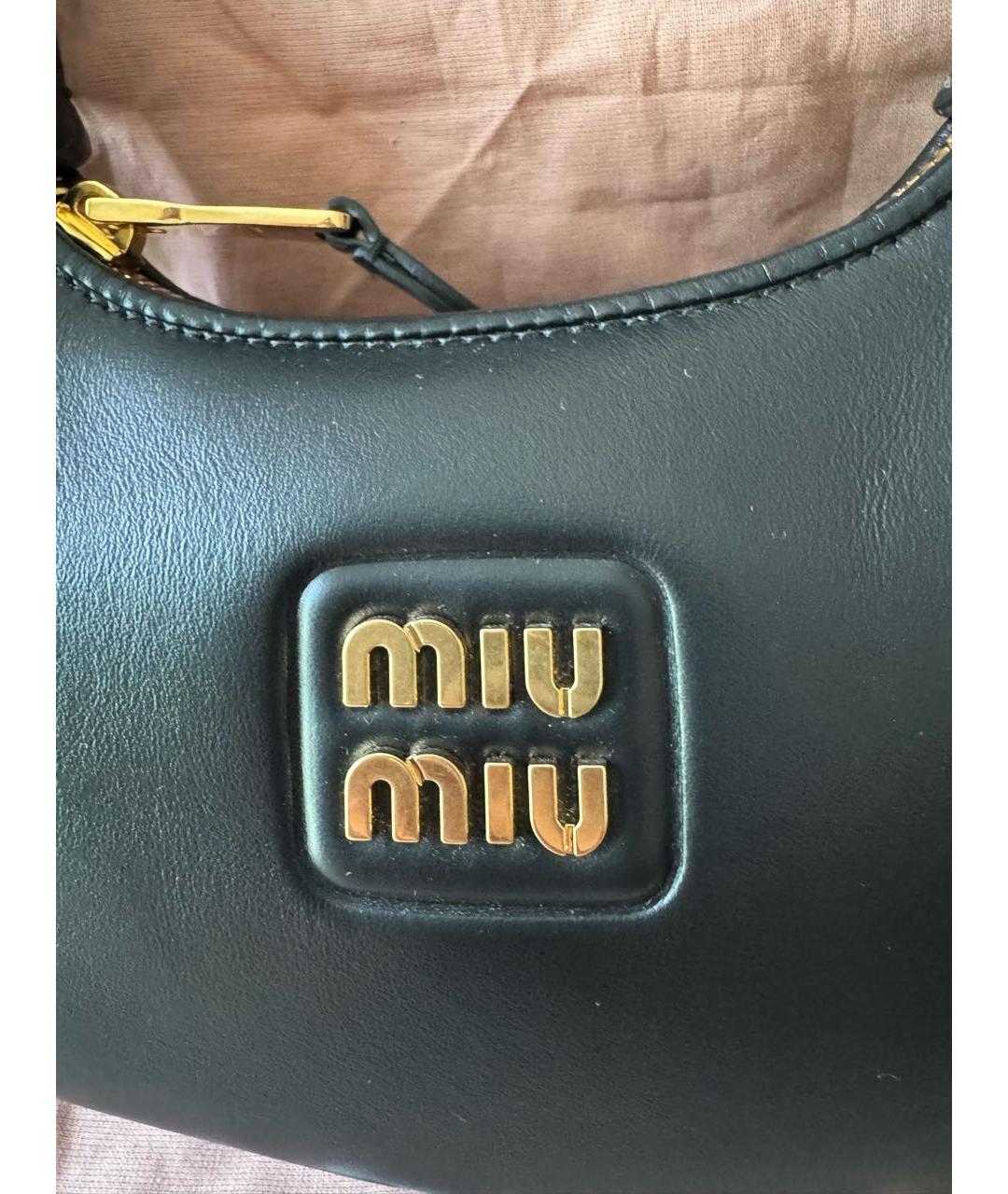 MIU MIU Черная кожаная сумка через плечо, фото 3