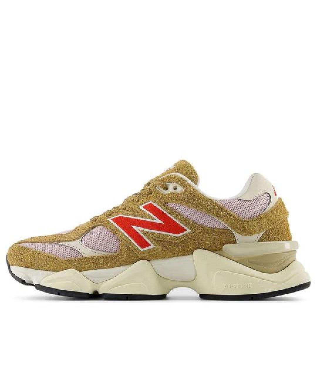NEW BALANCE Горчичные замшевые кроссовки, фото 2