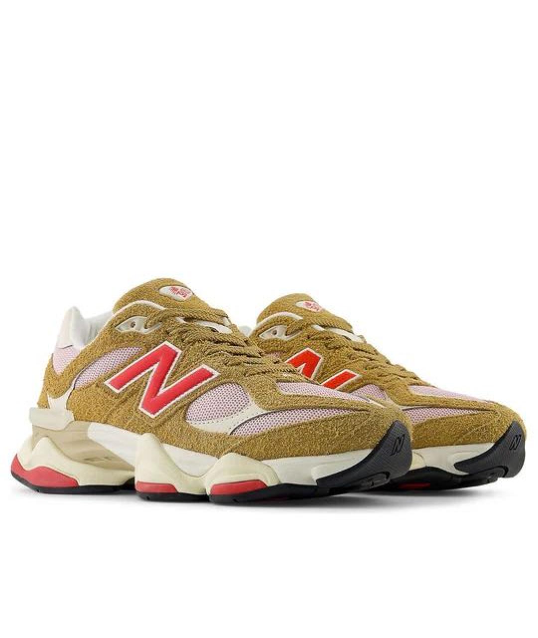NEW BALANCE Горчичные замшевые кроссовки, фото 3