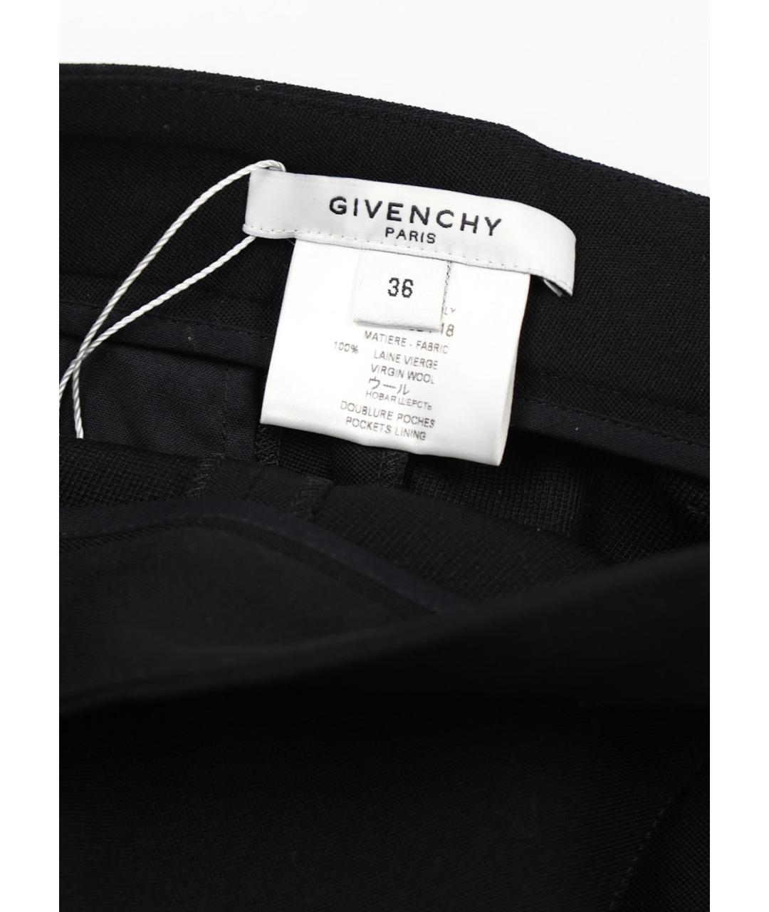 GIVENCHY Черные шерстяные брюки широкие, фото 4