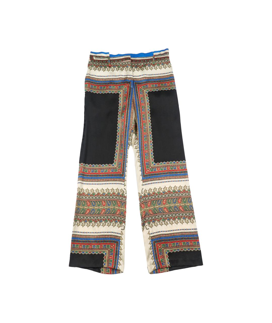 GIVENCHY Мульти шелковые прямые брюки, фото 1