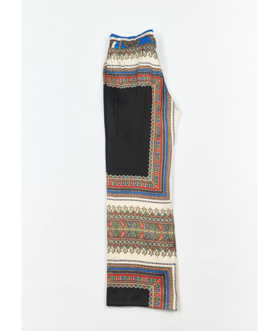 GIVENCHY Мульти шелковые прямые брюки, фото 2