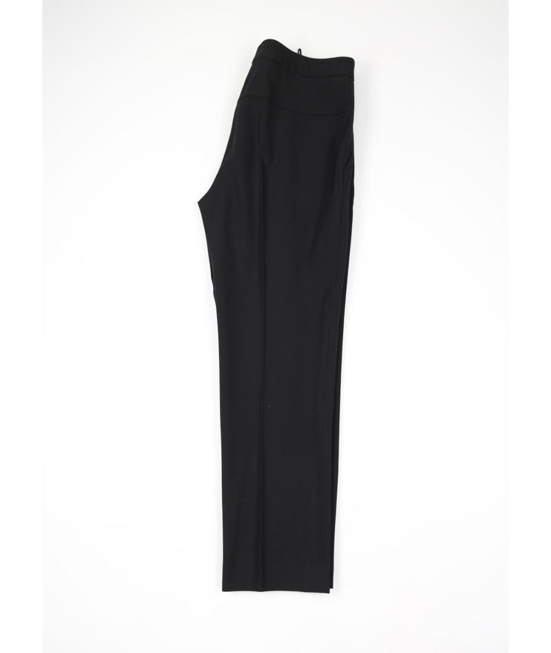 JIL SANDER Черные шерстяные прямые брюки, фото 3