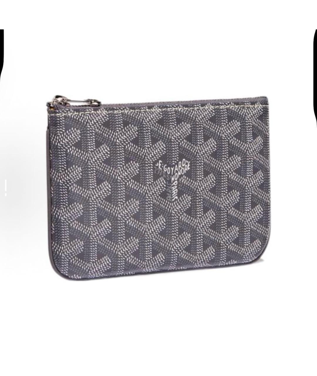 GOYARD Серый кожаный кошелек, фото 2