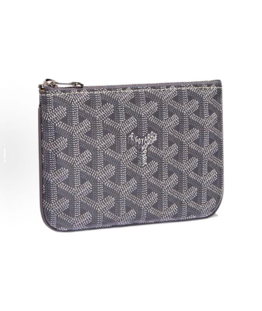 GOYARD Серый кожаный кошелек, фото 1