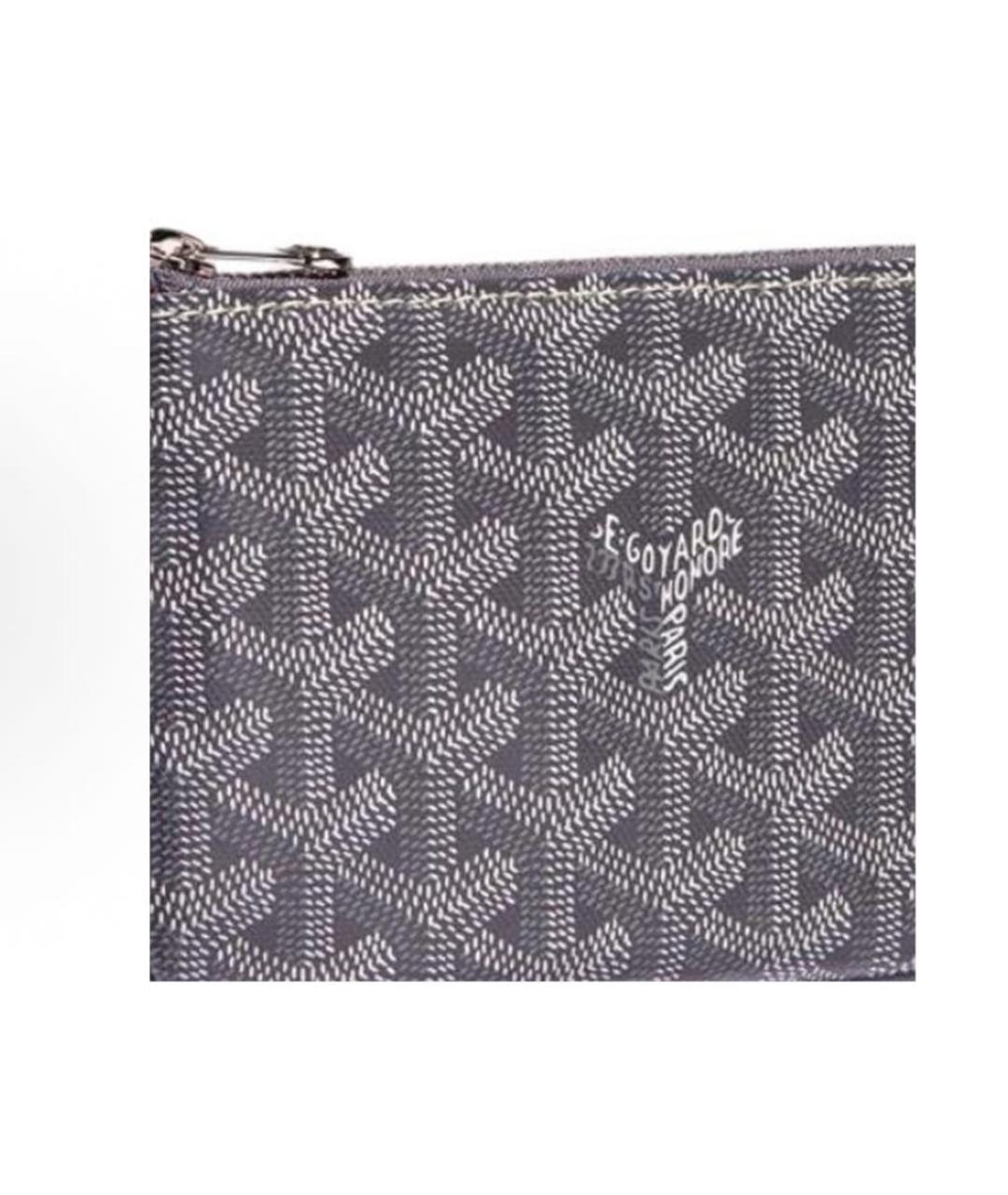 GOYARD Серый кожаный кошелек, фото 3