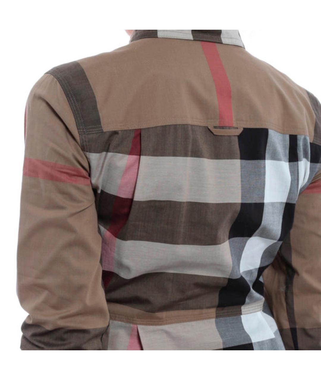BURBERRY Бежевое хлопковое повседневное платье, фото 5