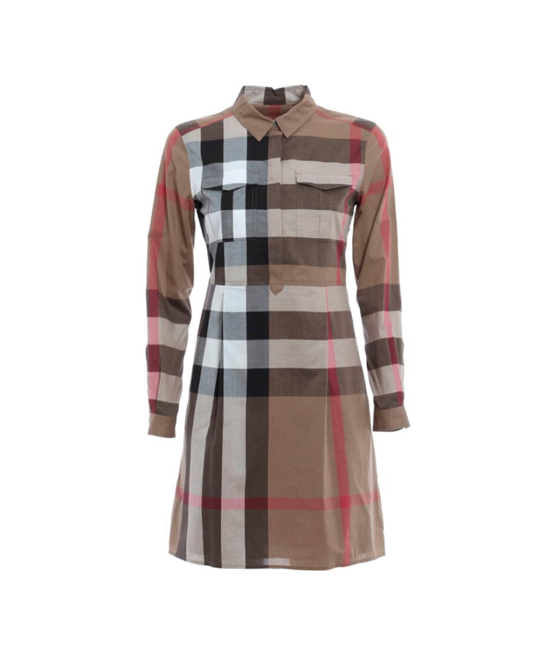 BURBERRY Бежевое хлопковое повседневное платье, фото 1
