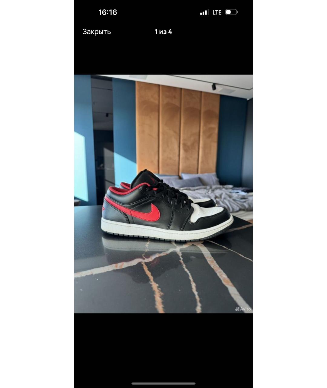 NIKE Мульти кожаные низкие кроссовки / кеды, фото 5