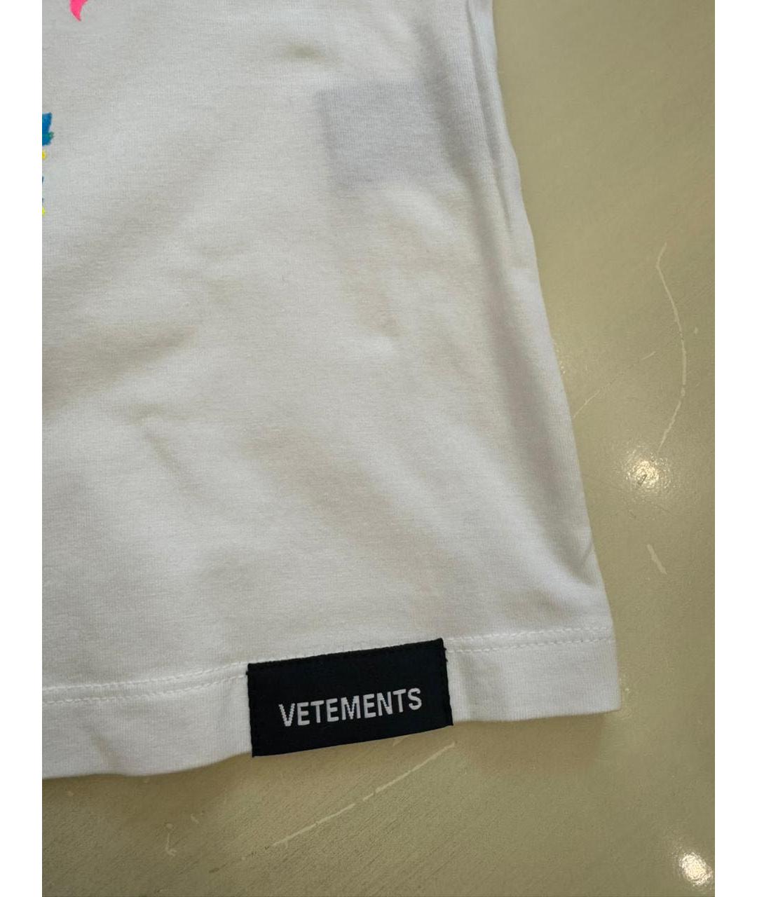 VETEMENTS Белая хлопковая футболка, фото 6