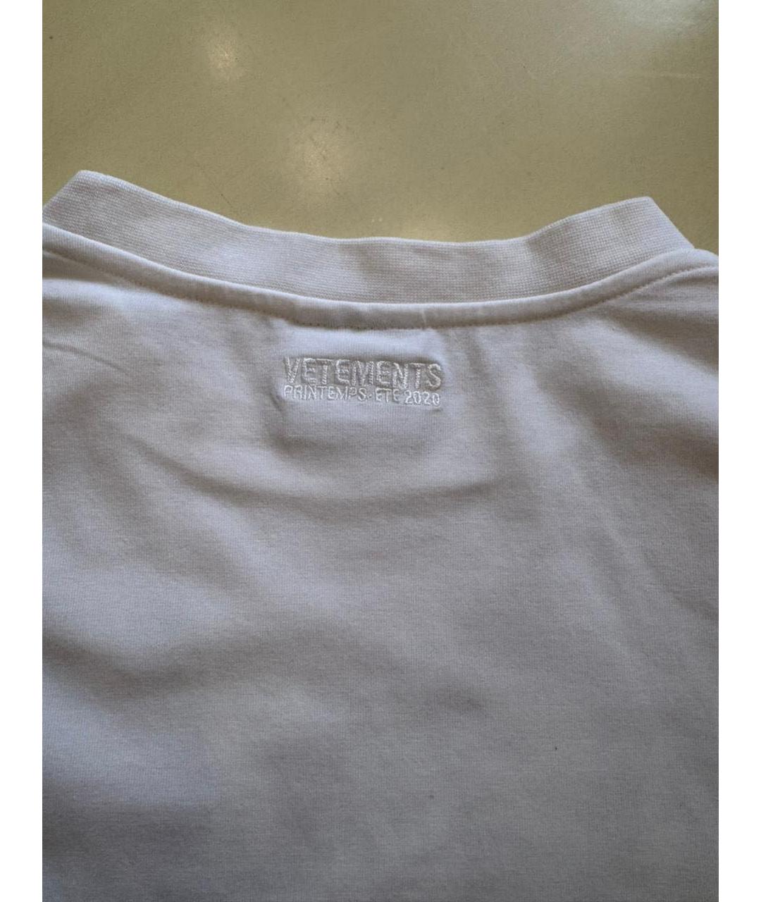 VETEMENTS Белая хлопковая футболка, фото 8