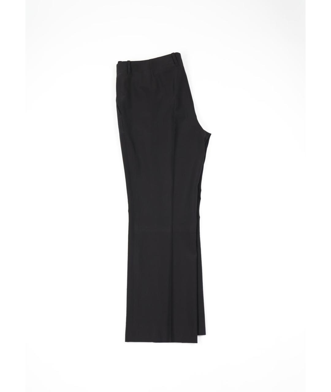JIL SANDER Черные шерстяные прямые брюки, фото 2