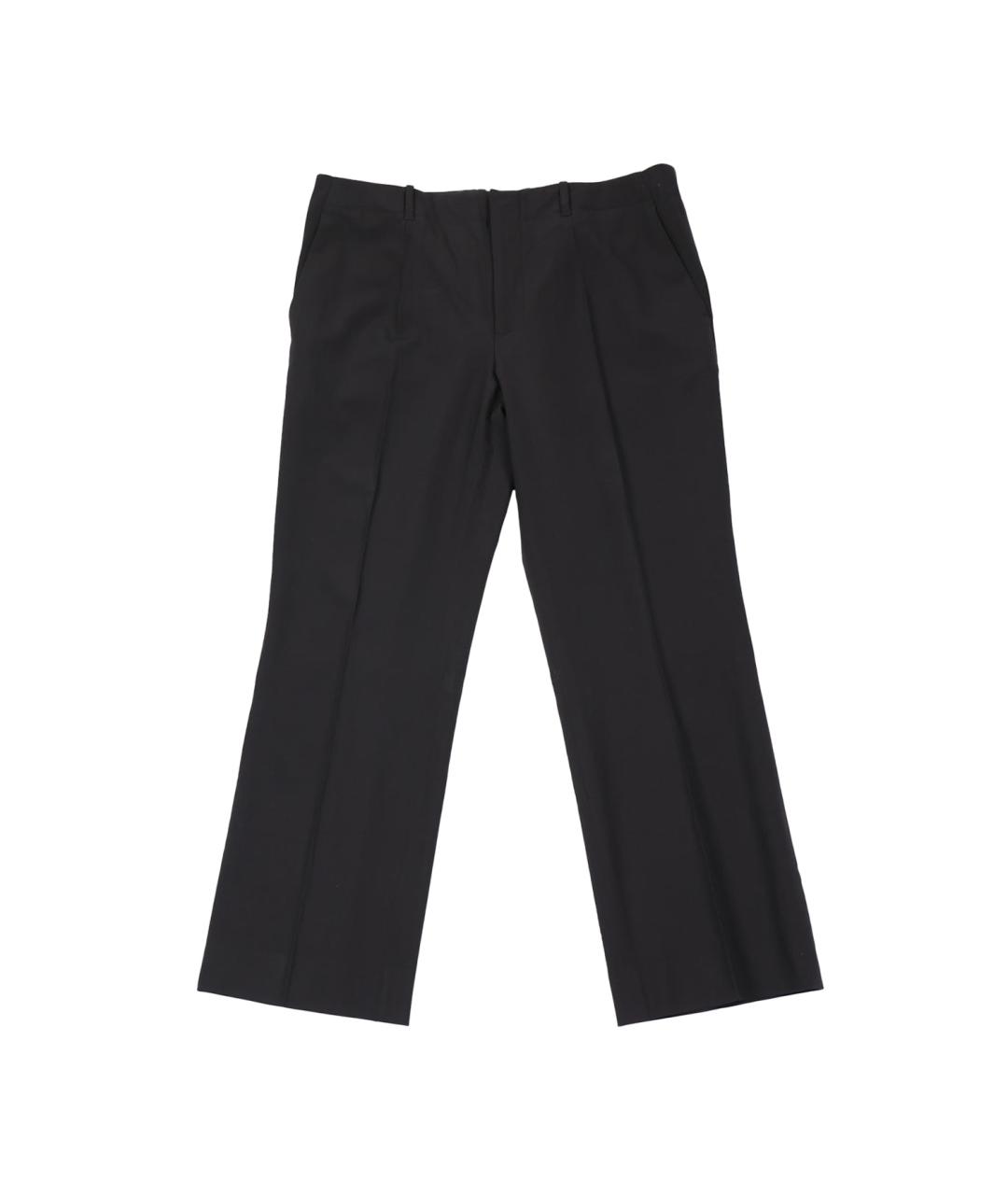 JIL SANDER Черные шерстяные прямые брюки, фото 1