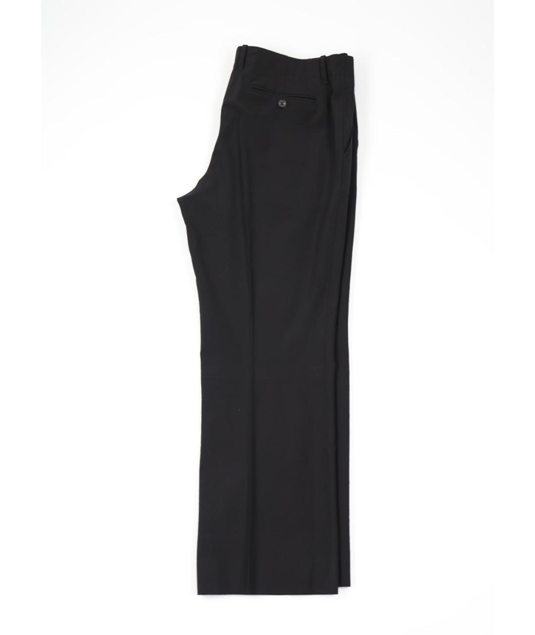 JIL SANDER Черные шерстяные прямые брюки, фото 3