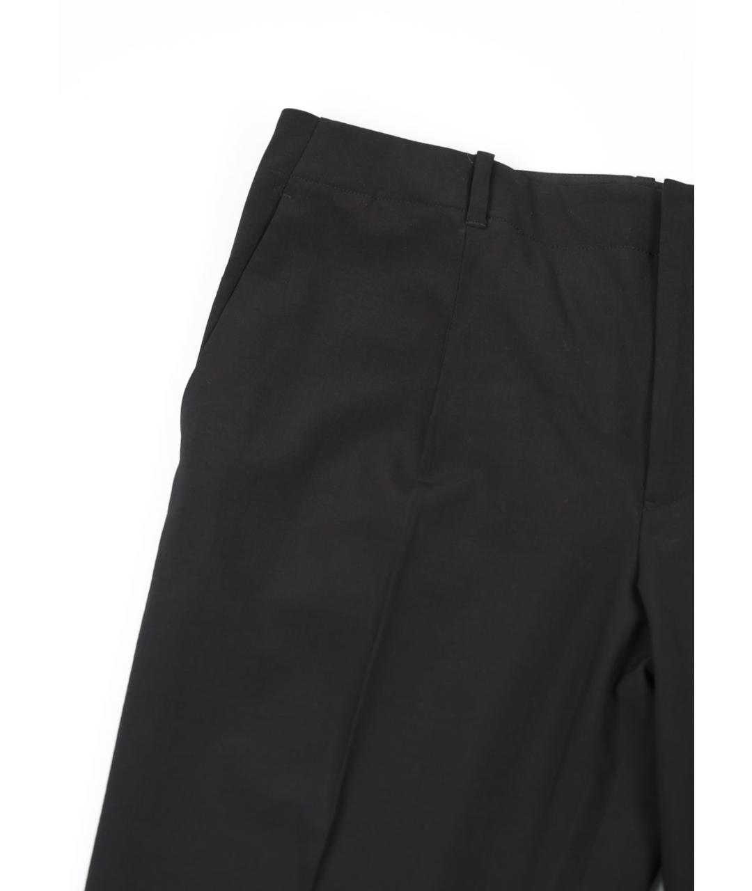JIL SANDER Черные шерстяные прямые брюки, фото 5