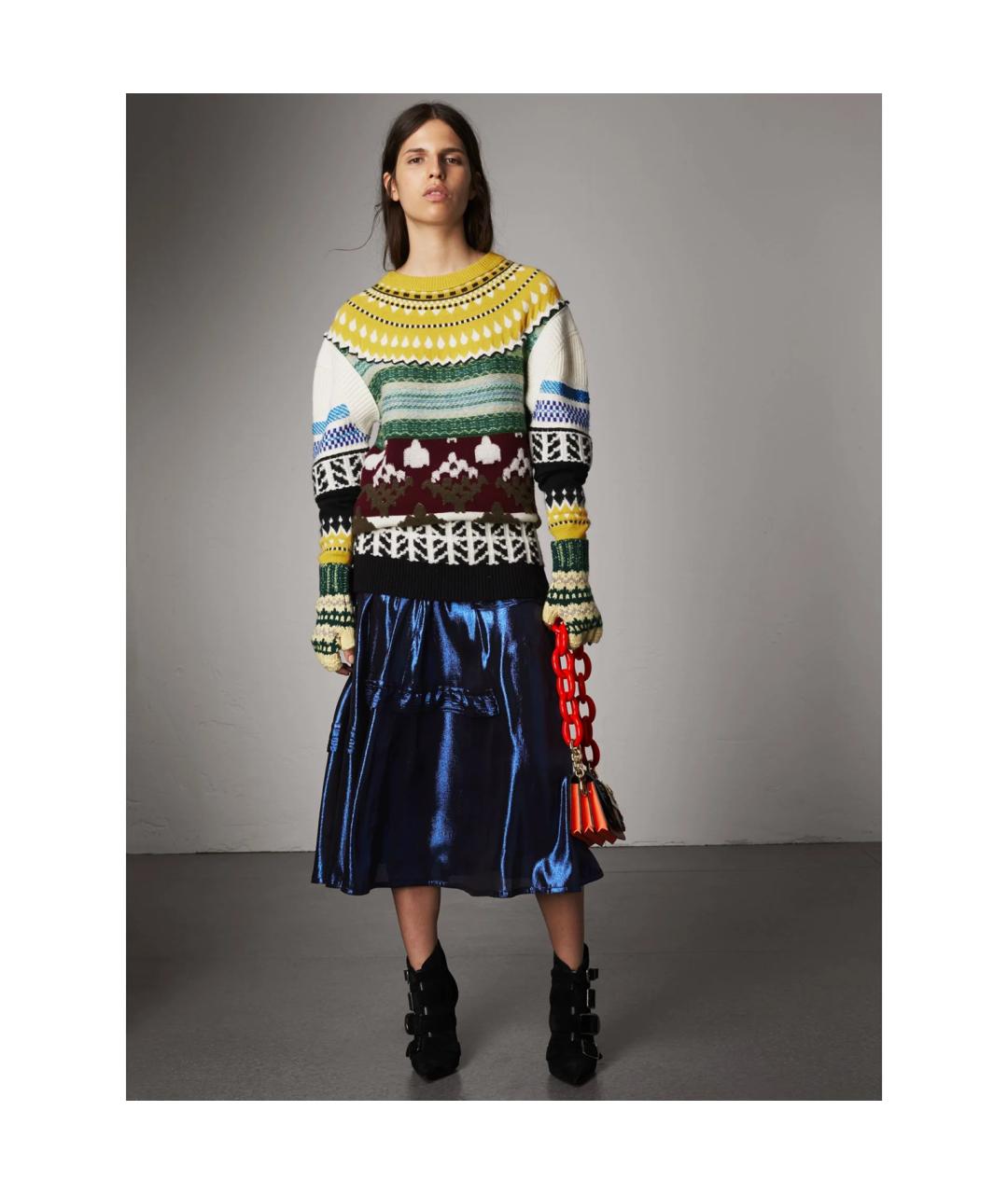 BURBERRY Мульти шерстяной джемпер / свитер, фото 3