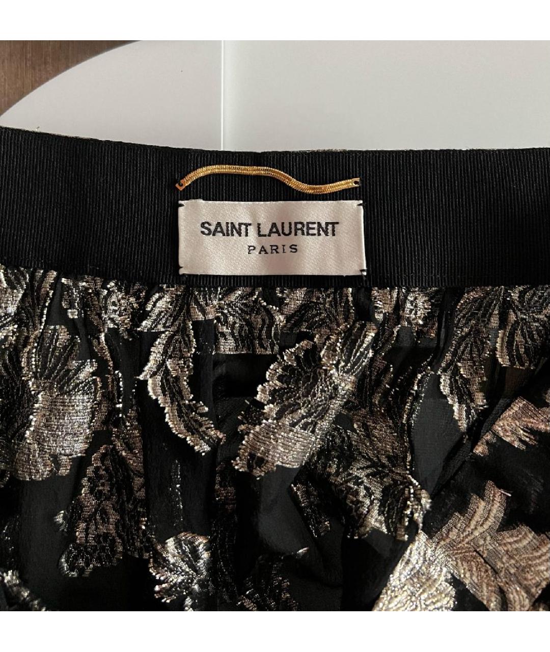 SAINT LAURENT Оранжевая шелковая юбка миди, фото 3