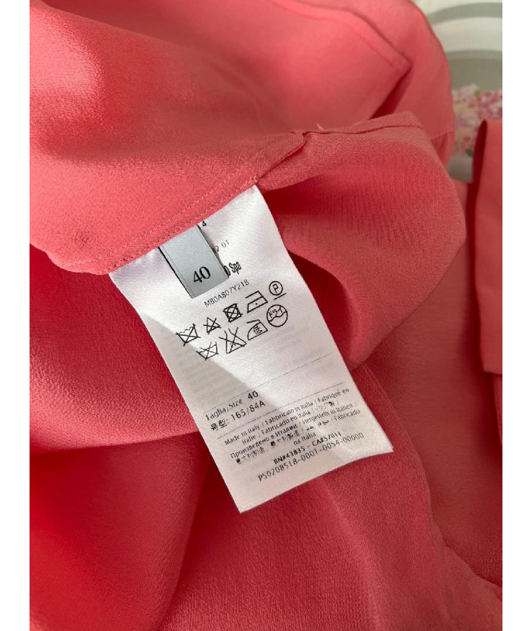 VALENTINO Коралловая шелковая рубашка, фото 8