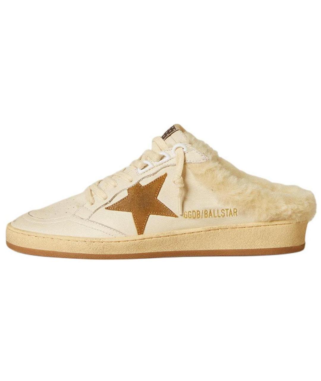 GOLDEN GOOSE DELUXE BRAND Бежевые мюли, фото 2