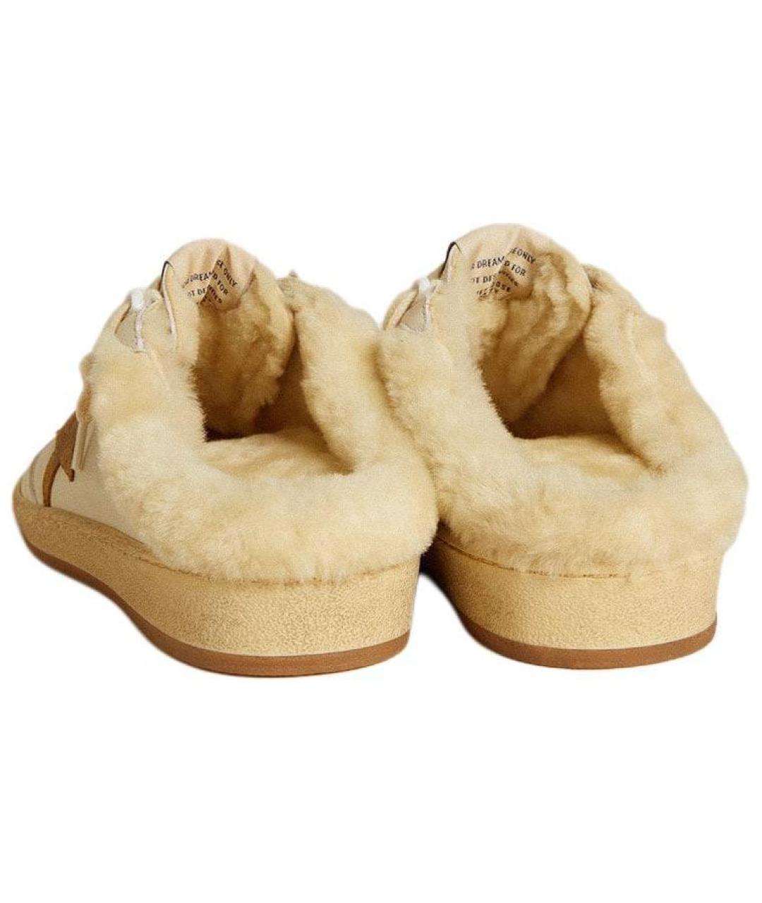 GOLDEN GOOSE DELUXE BRAND Бежевые мюли, фото 4